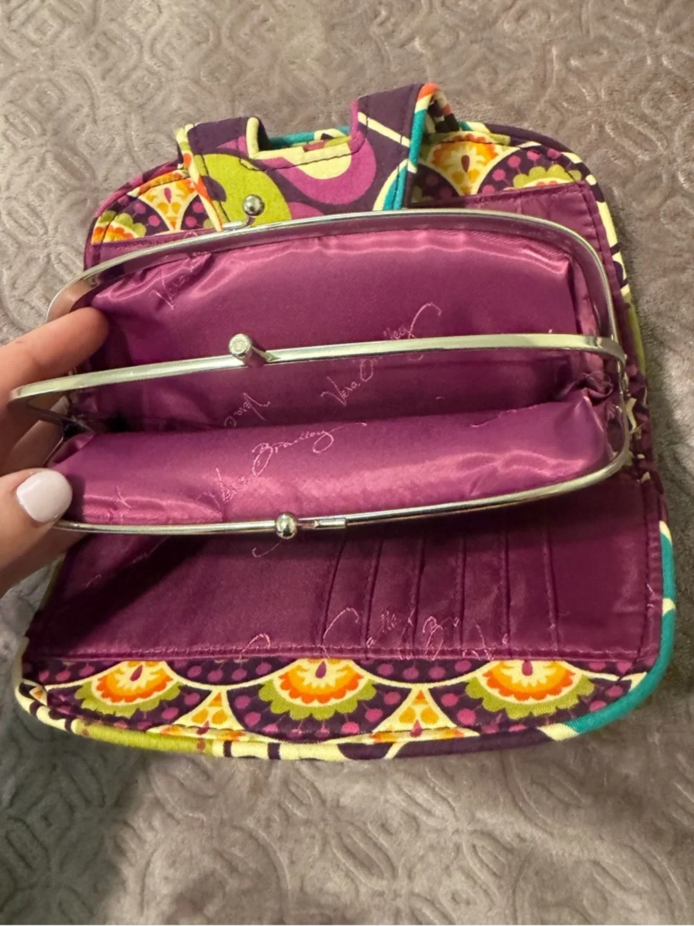 Vera Bradley Kiss ‘N Snap Plum Crazy Wallet - Picture 7 of 7